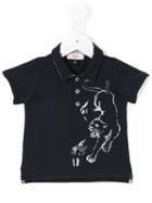 Armani Junior Panther Print Polo Shirt, Infant Boy's, Size: 9 Mth, Blue