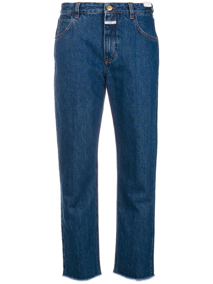 Closed Frayed-hem Boyfriend Jeans - Blue