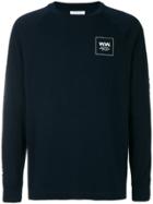 Wood Wood Logo Long-sleeve Sweatshirt - Blue