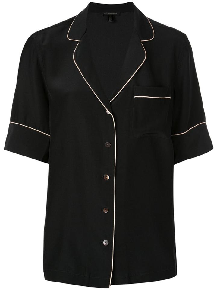 Kiki De Montparnasse Button Down Pyjama Shirt - Black