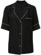 Kiki De Montparnasse Button Down Pyjama Shirt - Black