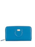 Salvatore Ferragamo Gancio Ctiy Zip Around Wallet - Blue
