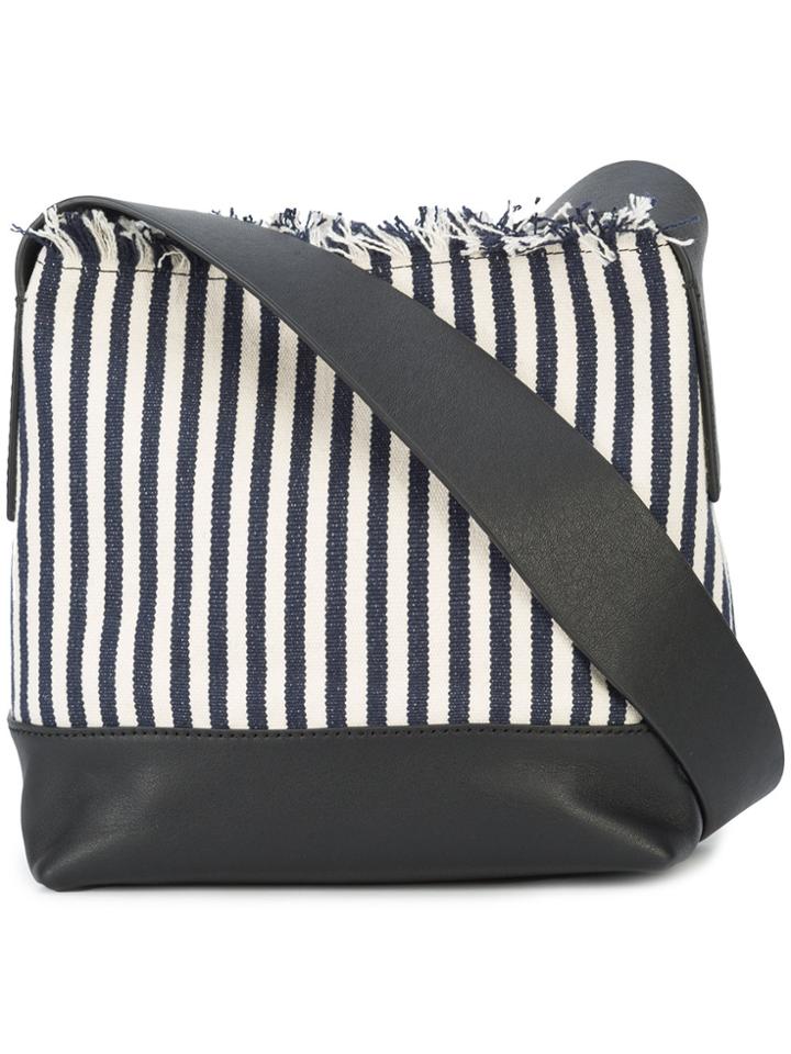 Loeffler Randall Striped Bucket Crossbody Bag - Black