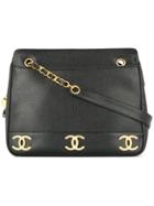 Chanel Vintage Interlocking Ccs Shoulder Bag - Black