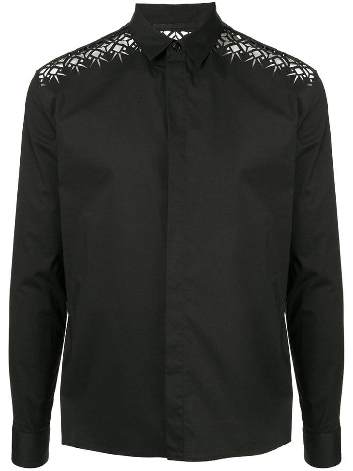 Haider Ackermann Formal Shirt With Lace Inserts - Black