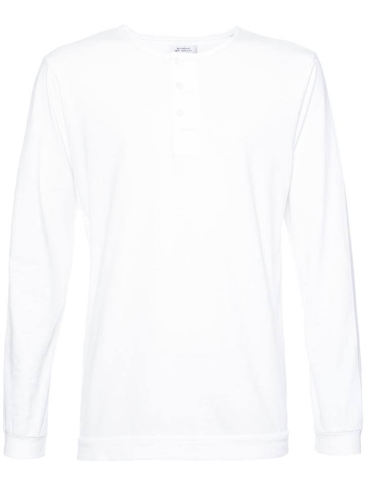 Saturdays Nyc Henley Tee - White