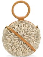 Aranaz Sunsburst Beaded Bag - White