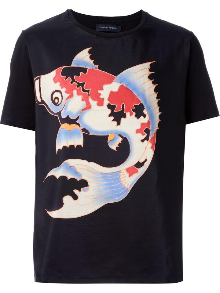 Christian Pellizzari Fish Print T-shirt