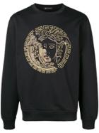Versace Studded Medusa Logo Sweatshirt - Black