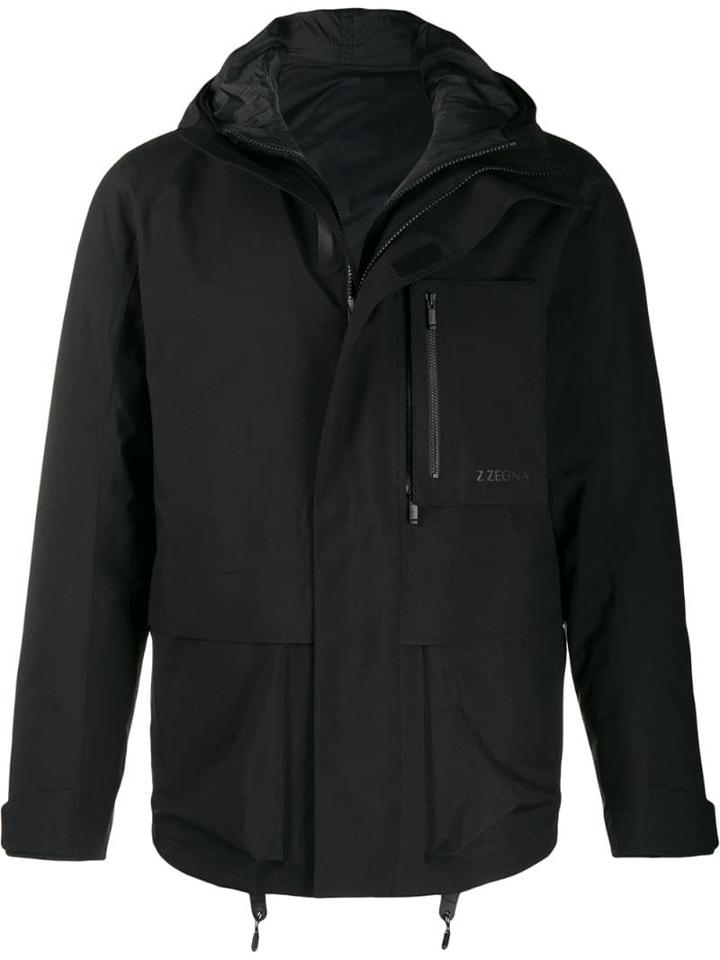 Z Zegna Classic Padded Jacket - Black