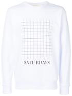 Saturdays Nyc Grid Sweatshirt - White