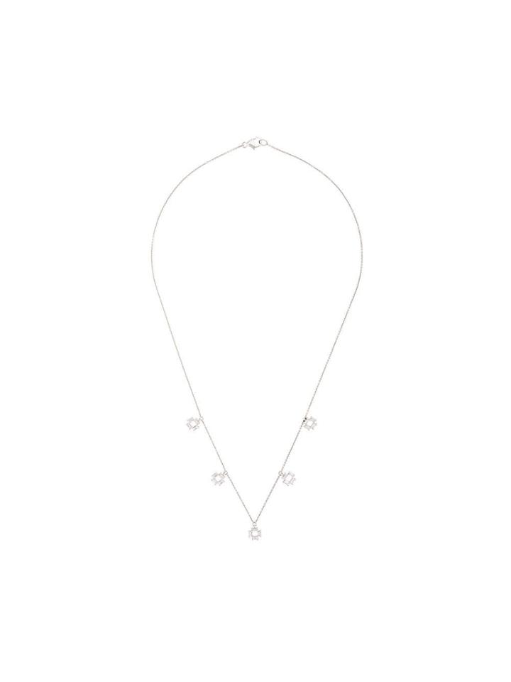 Dana Rebecca 14kt White Gold Sadie Pearl Diamond Station Necklace -