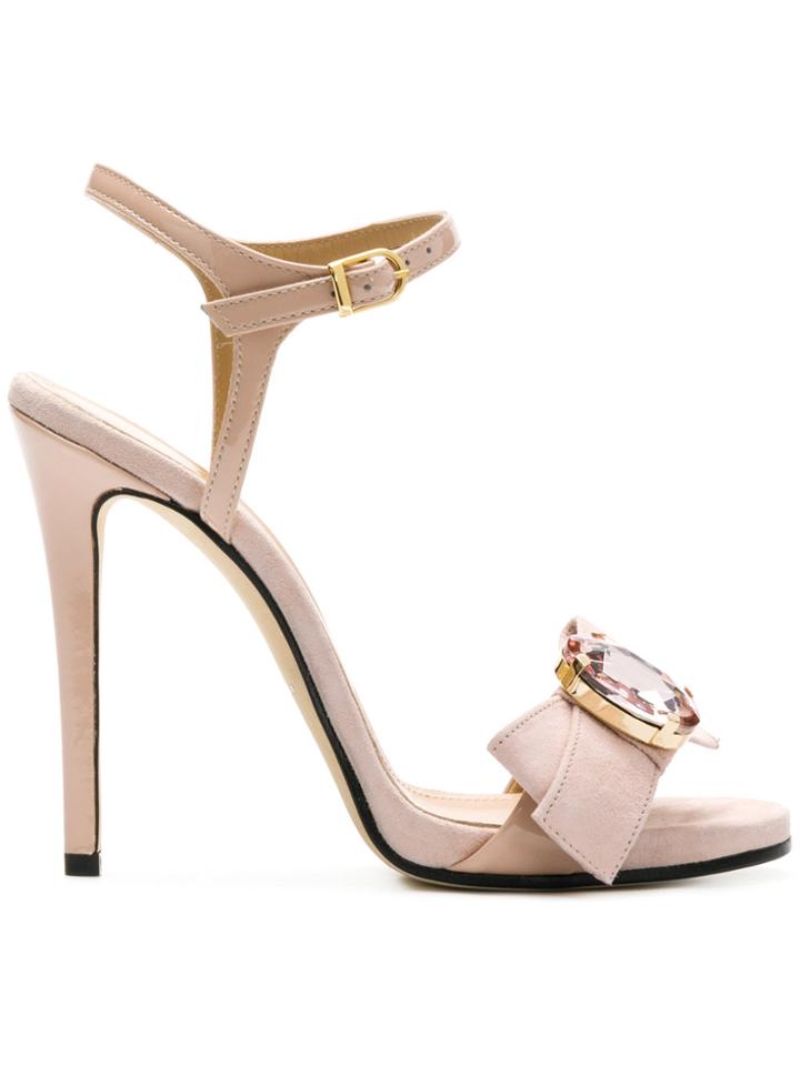 Marc Ellis Crystal Embellished Sandals - Pink & Purple