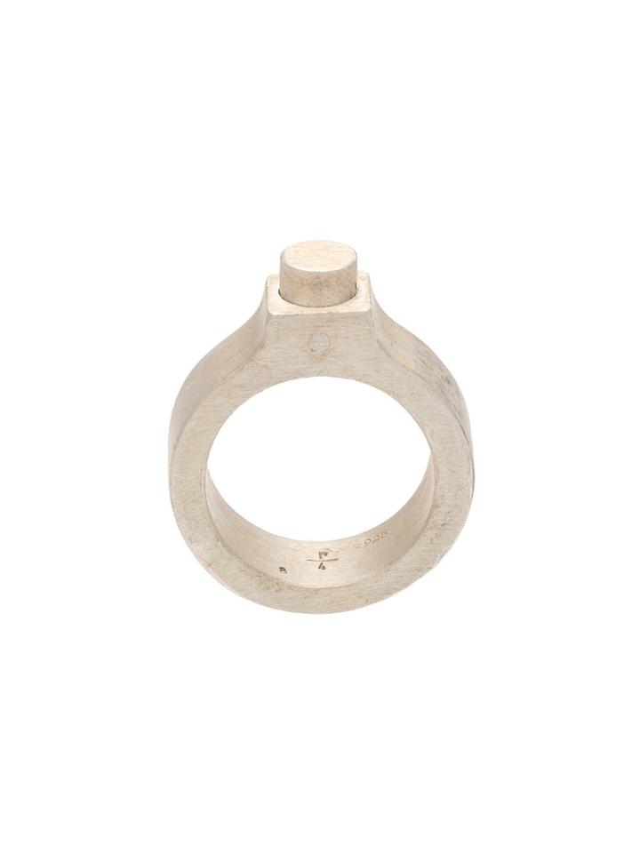 Parts Of Four Flat Sphere Ring - Metallic