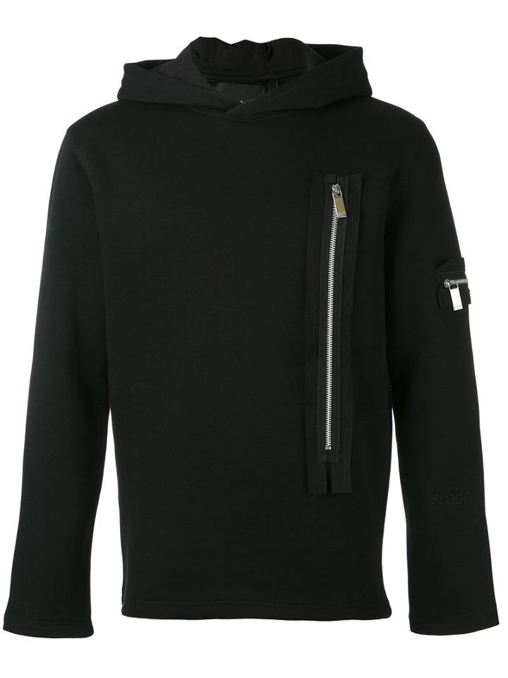 Blood Brother - Civil Hoodie - Men - Cotton/polyester - Xxl, Black, Cotton/polyester