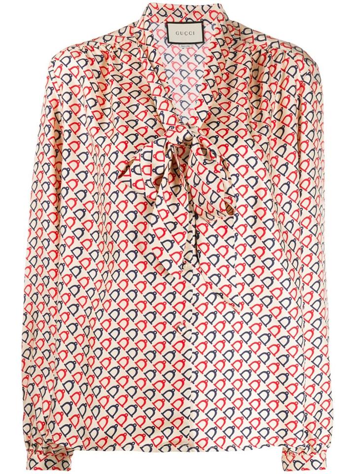 Gucci Silk Stirrup Shirt - Neutrals