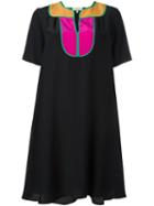 Vanessa Bruno Colour Block Shift Dress, Women's, Size: 38, Black, Silk