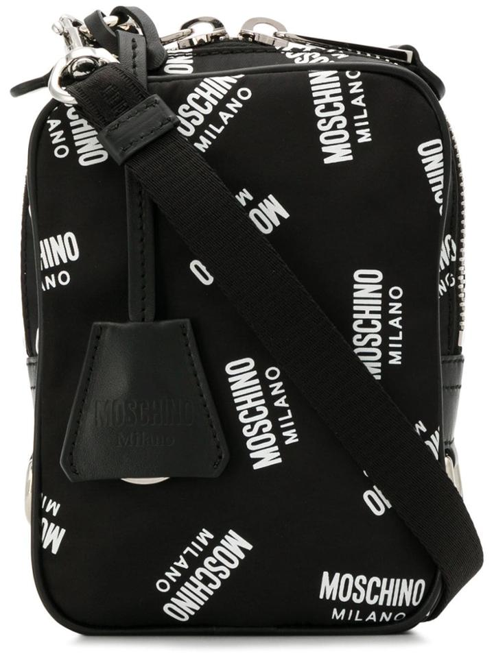 Moschino All Over Logo Messenger - Black