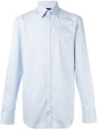 Emporio Armani Fine Striped Shirt, Men's, Size: 41, Blue, Cotton