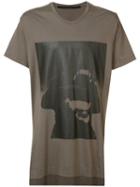 Julius Text Print T-shirt, Men's, Size: 3, Green, Cotton/modal