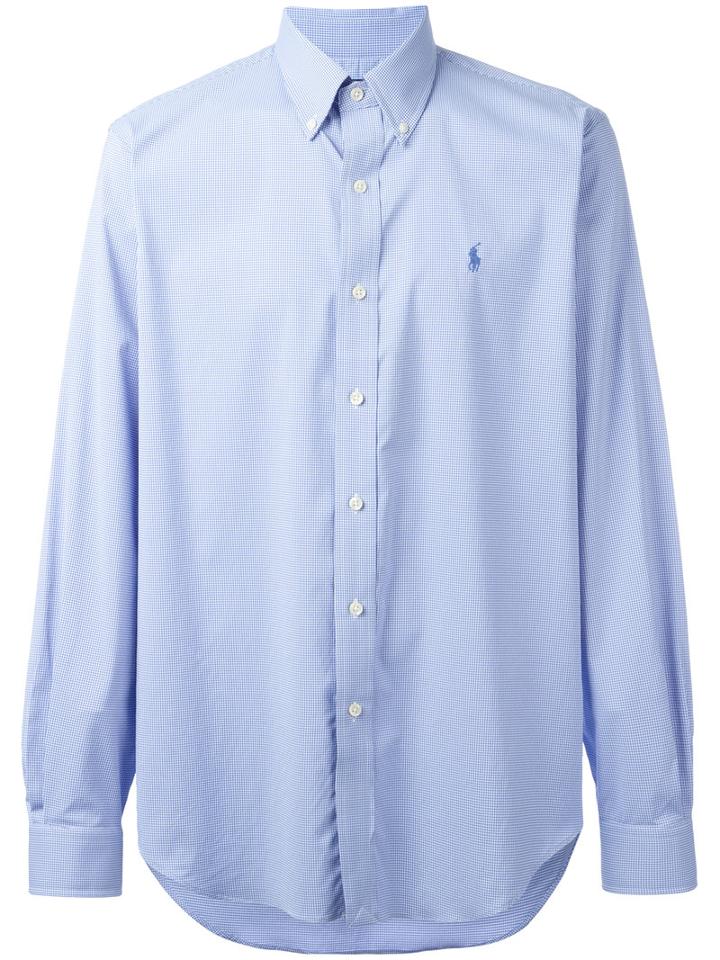 Polo Ralph Lauren Embroidered Logo Shirt, Men's, Size: Xxl, Blue, Polyamide/spandex/elastane