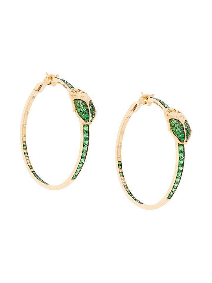 Aurelie Bidermann 18kt Gold Scarab Couture Tsavorite And Diamond
