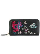 Gucci Embroidered Wallet - Black
