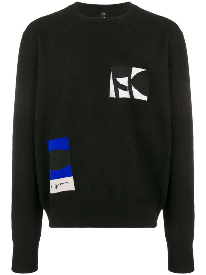 Oamc Patchwork Sweater - Black