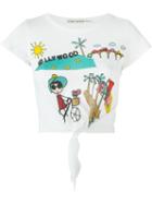 Alice+olivia Knotted Crop T-shirt