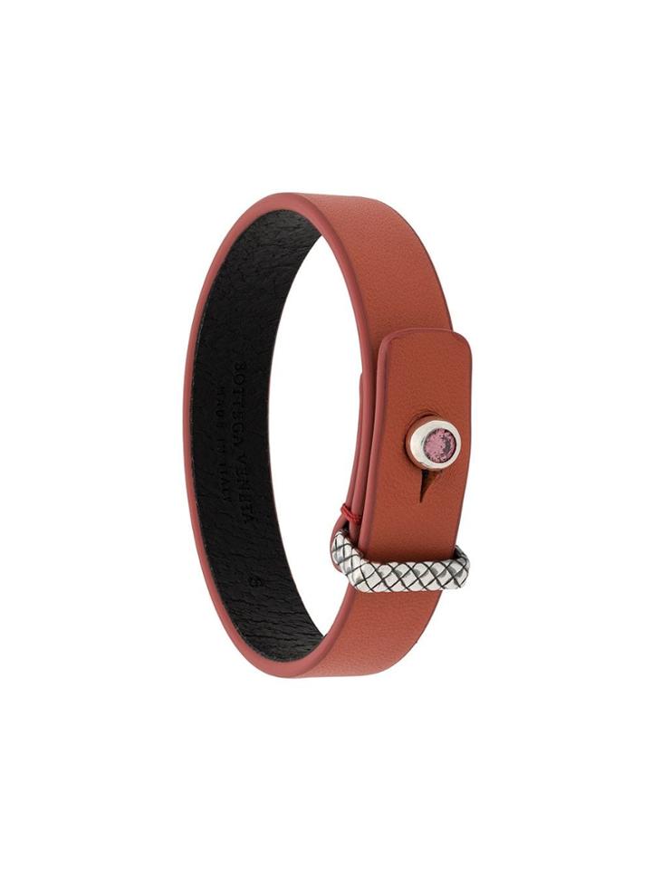 Bottega Veneta Intrecciato Panel Bracelet - Pink