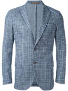 Eleventy Two Button Blazer, Men's, Size: 56, Blue, Cotton