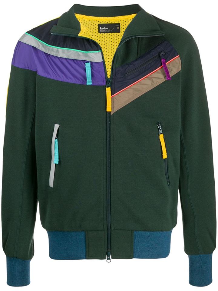 Kolor Contrast Track Jacket - Green