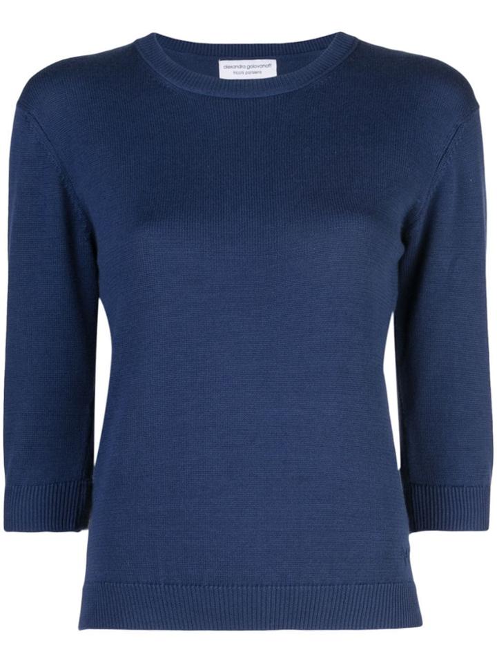 Alexandra Golovanoff Fitted Sweater - Blue
