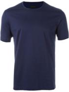 Z Zegna Crew Neck T-shirt, Men's, Size: M, Blue, Cotton