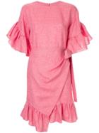 Goen.j Short Wrap Dress - Pink