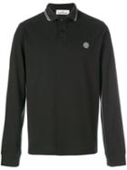 Stone Island - Longsleeved Polo Shirt - Men - Cotton/spandex/elastane - Xxl, Black, Cotton/spandex/elastane