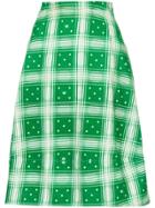 Walter Van Beirendonck Vintage Check Midi Skirt - Green