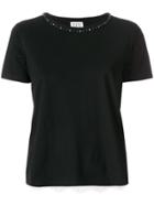 Twin-set Rear Lace-embroidered T-shirt - Black