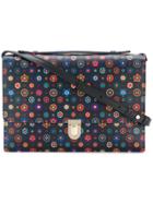 Paul Smith 'tudor Rose' Print 'concertina' Satchel - Black