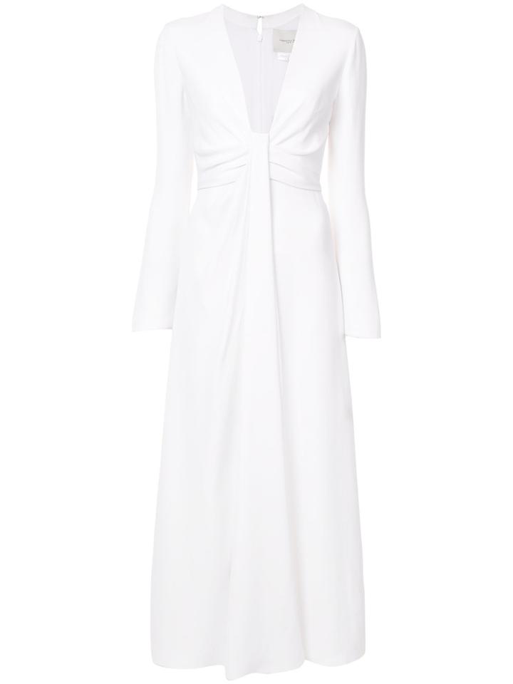 Carolina Herrera Plunge Empire-line Dress - White