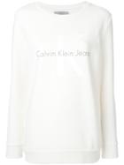 Calvin Klein Logo Print Sweatshirt - Nude & Neutrals