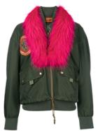 Mr & Mrs Italy Detachable Collar Bomber Jacket - Green