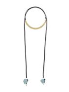 Marni Floral-appliquéd Wrap Necklace - Blue