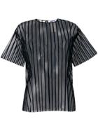 Msgm Sheer Striped Top - Unavailable