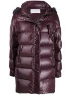 Fabiana Filippi Faux Fur Trimmed Coat - Red
