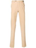 Pt01 Canvas Slim-fit Trousers - Brown