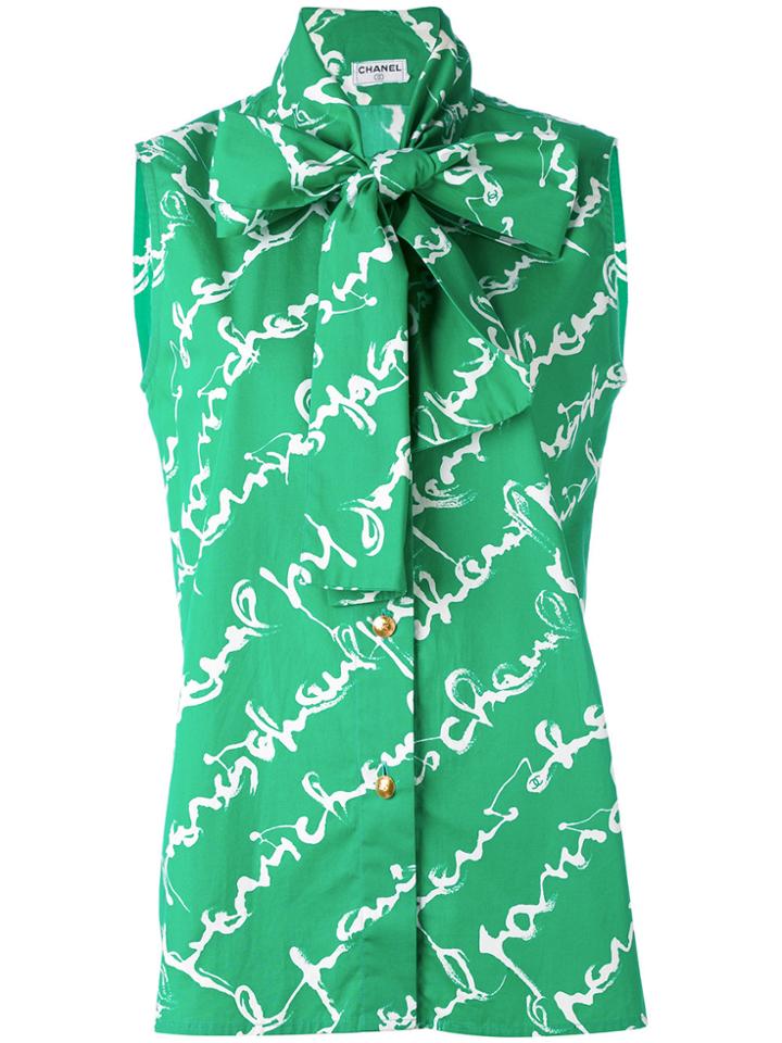 Chanel Vintage Sleeveless Blouse - Green