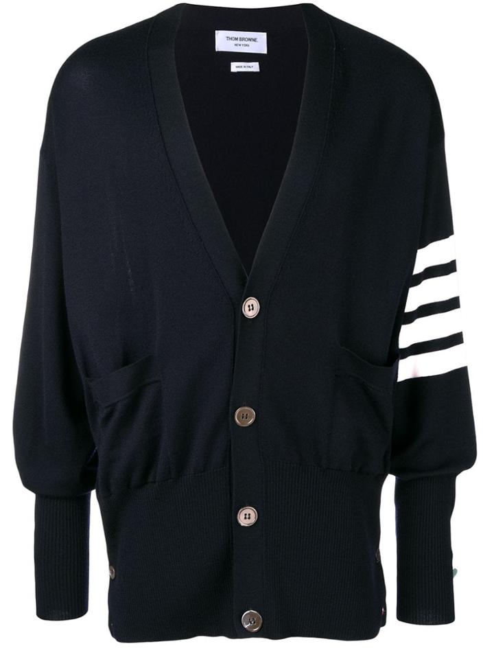 Thom Browne 4-bar Oversized Cardigan - Blue