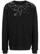 Frankie Morello Geometric Design Sweatshirt - Black