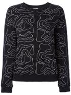 Zoe Karssen Embroidered Sweatshirt, Women's, Size: Small, Black, Cotton/polyester